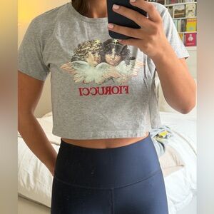 Fiorucci Women's Grey Angel Graphic Tee